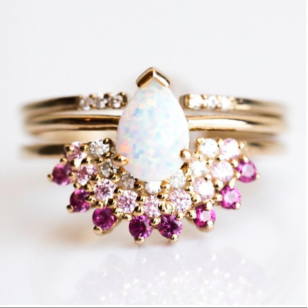 •fire opal ring•